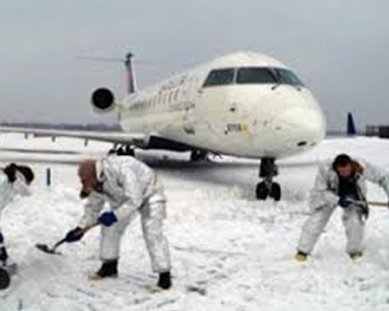 Χιόνι στο Logan - αεροδρόμιο της Μασαχουσέτης