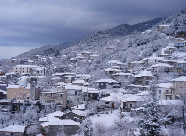 Ο Λογκανίκος χιονισμένος